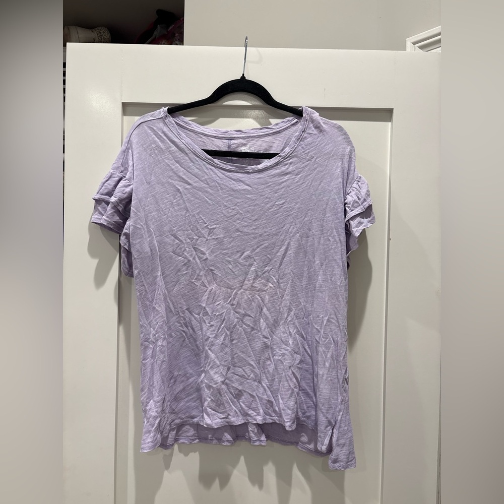 Pilcro Lavender Short-Sleeve Women's Top. Wrinkled from being in a box